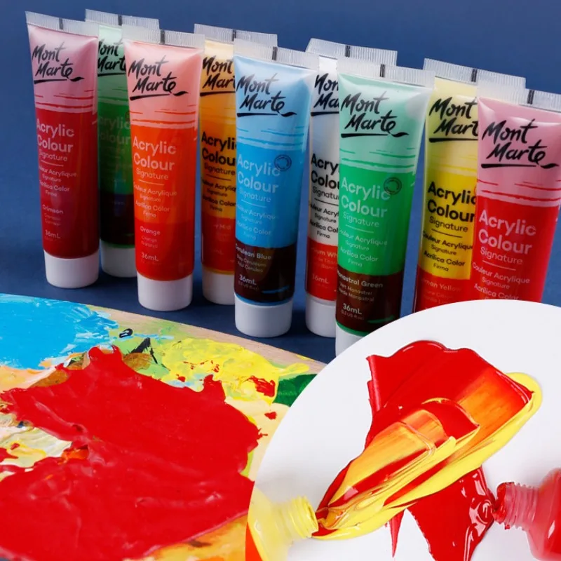 36ml Acrylic Paint Set 18/24/36 Colors Waterproof Professional Artist Painting Wall Paint Graffiti Drawing for Beginners