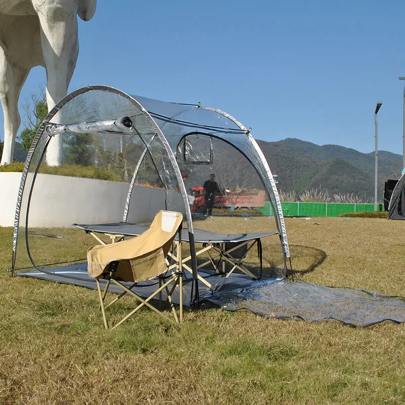 Sports Tent with Transparent Roof - Stay Warm and Connected to Nature, 2 Person Sports Tent Keeps You Warm,Exclude Cot