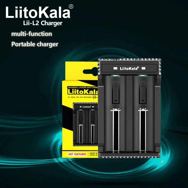 LiitoKala Lii-L2 3.7V 18650 Charger Li-ion Battery USB Independent Charging Portable High Power Discharge 18350 16340