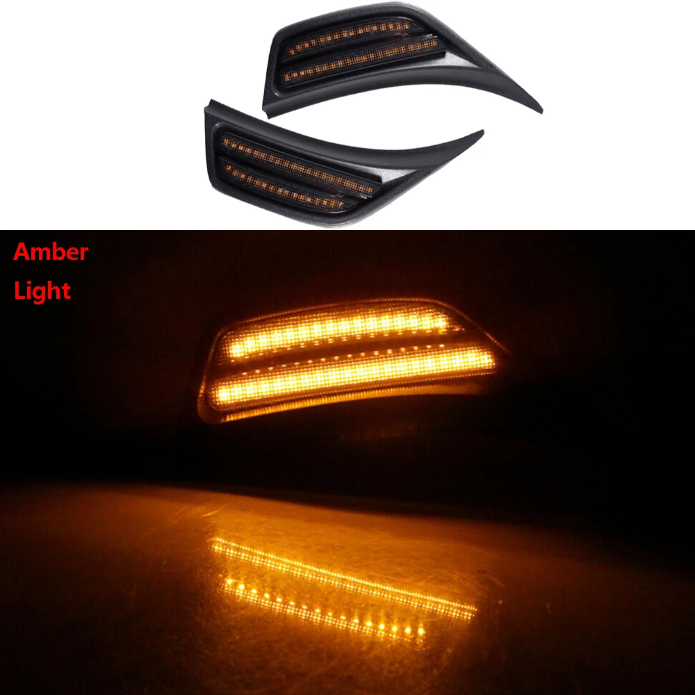 

2pcs For Jeep Wrangler JL JLU 2 Door and Unlimited 4 Door Gladiator JT Truck 2018 2019 2020 2021 2022 LED Fender Marker Lights