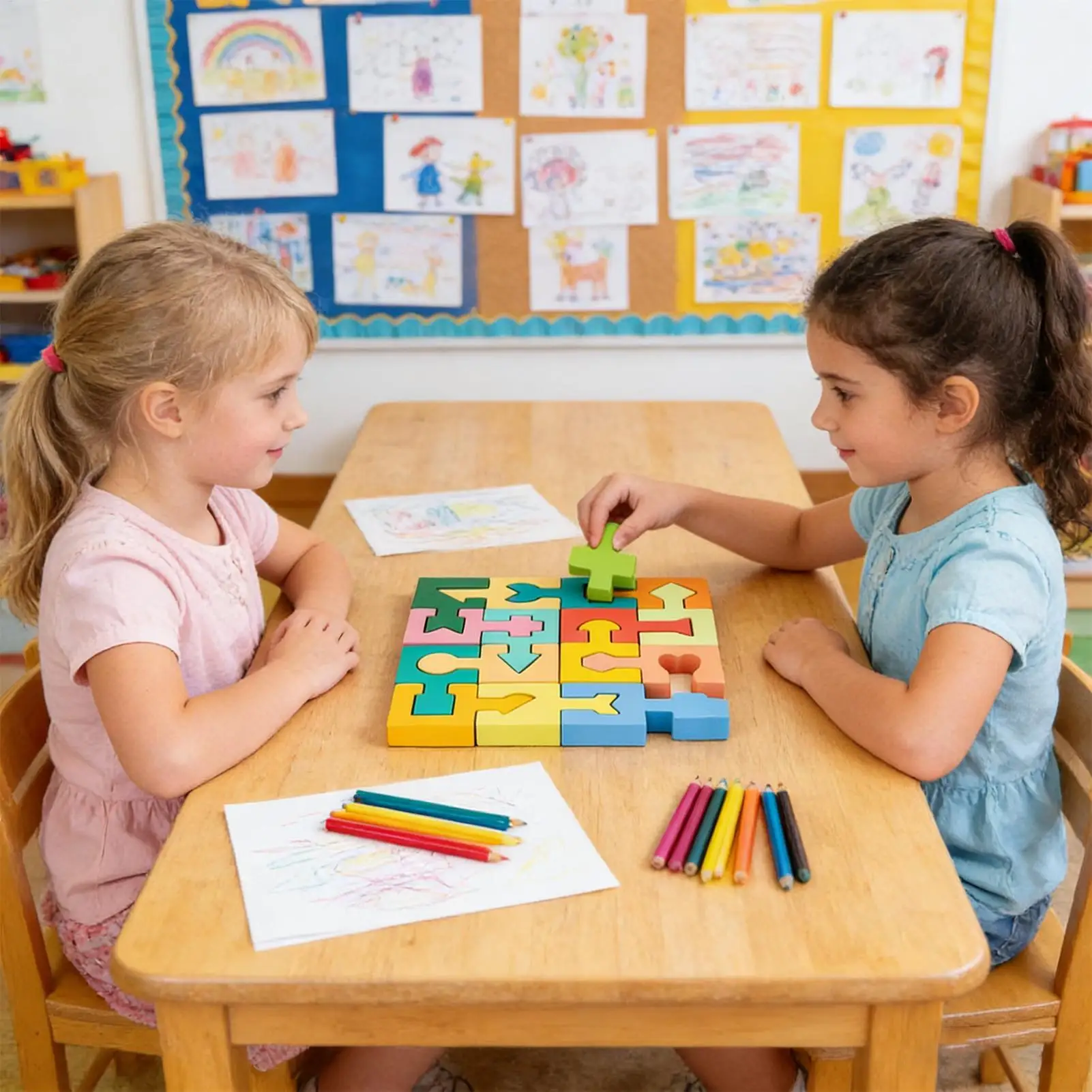 Houten puzzels voor kinderen Geometrische vormen Houten puzzel Montessori Voorschools leren Educatief spel Speelgoed voor kinderen