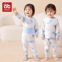 AIBEDILA Baby Clothes 2pcs Sets Autumn Winter Baby Pajama Set Bottom Underwear Two-piece Set Cotton Baby Boy Long Sleeves Outfit