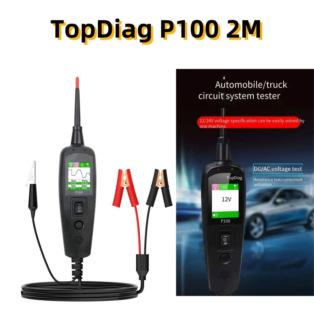 

TopDiag P100 2m Scanner EC150 12V24V Car Truck Power Scan Electric Circuit Probe Car Battery Tester Automotive Diagnostic Tools