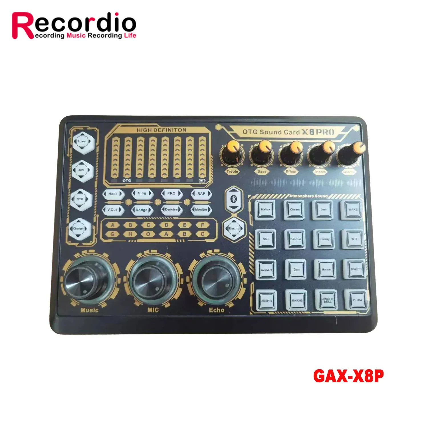 GAX-X8 التكنولوجيا الجديدة OTG جودة X8 USB كارت الصوت الخارجية الذكية المهنية الاتصال الهاتف والكمبيوتر اللوحي