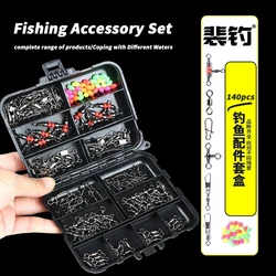 PD Fishing Gear 140pcs boxed Lua fishing accessories sea fishing eight ring swivel connector iso set