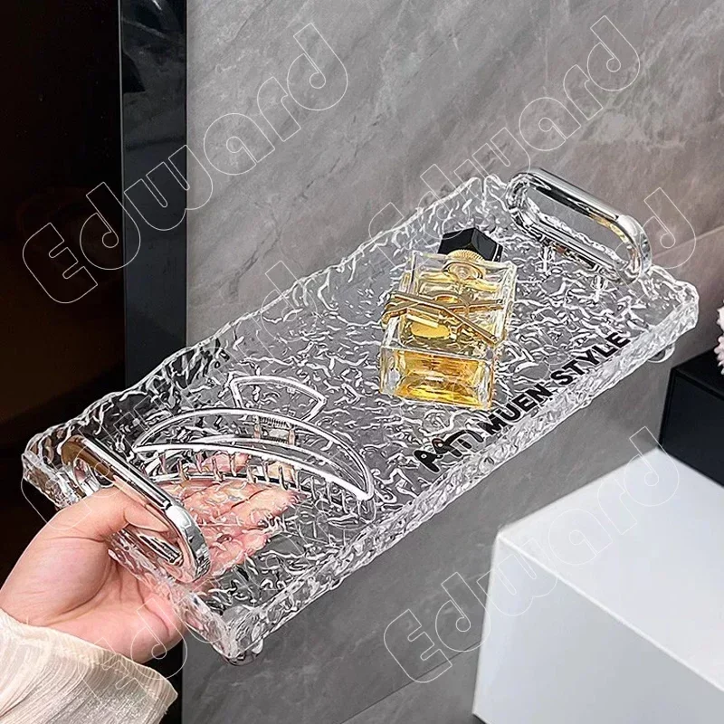 Acrylic Tray Modern Solid Color Trays European Style Trays Decor Household Restaurant Storage Trays Acrylics Kitchen Organizer