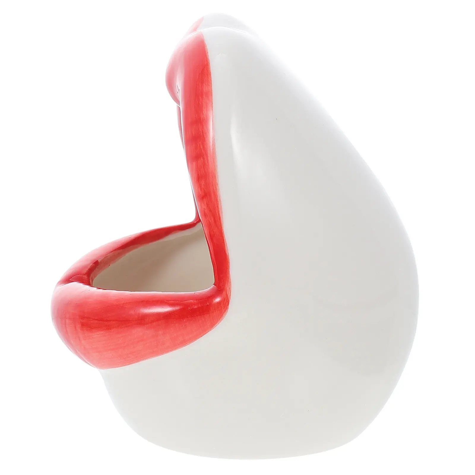 Decoration Tabletop Ornament Funny Lip Ashtray Cigarettes Hotel Home Desktop Red