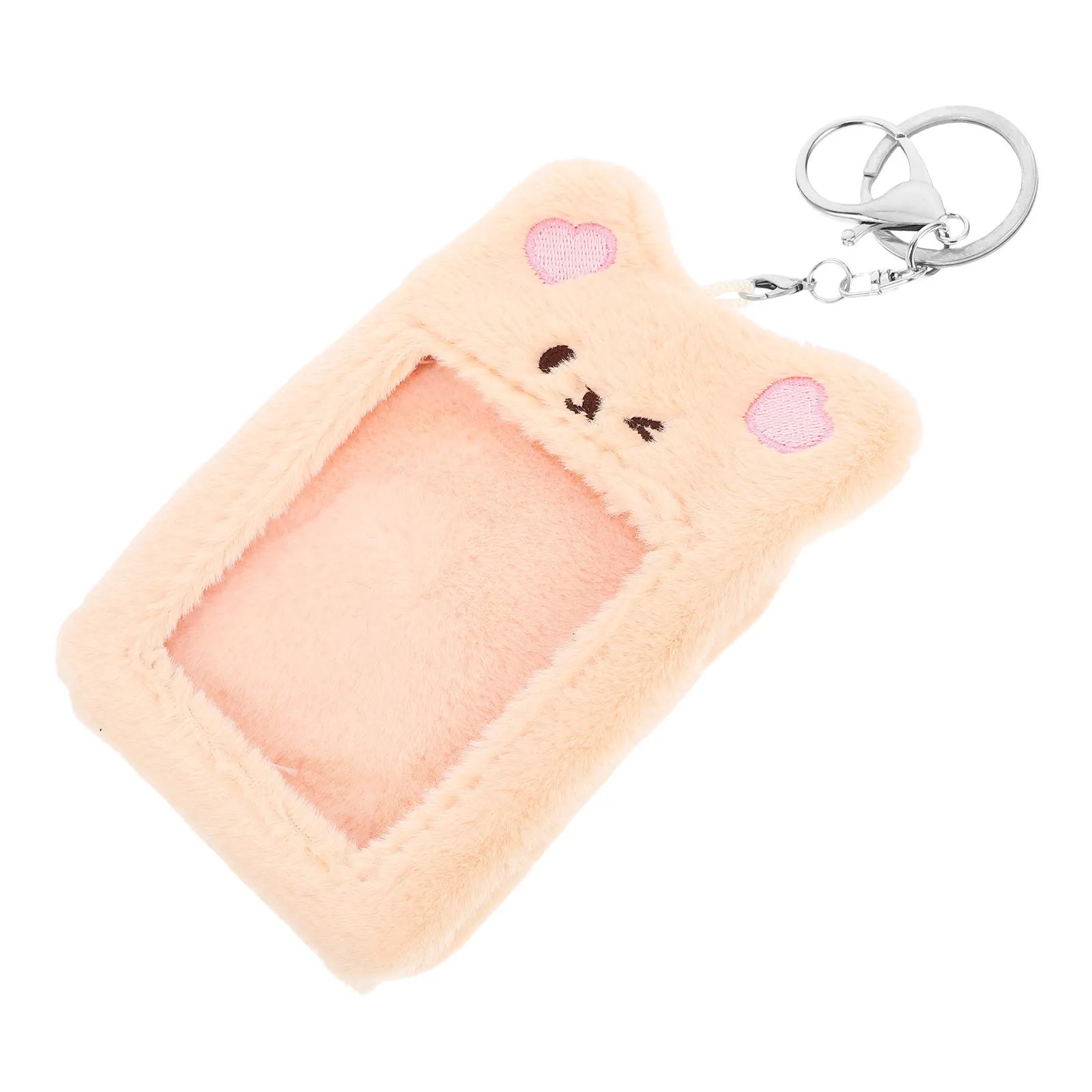 Lovely Front Pocket Holder Clear Transparent Wallet Keychain Slim Purse For Schooling Camping Hiking Personalized Student