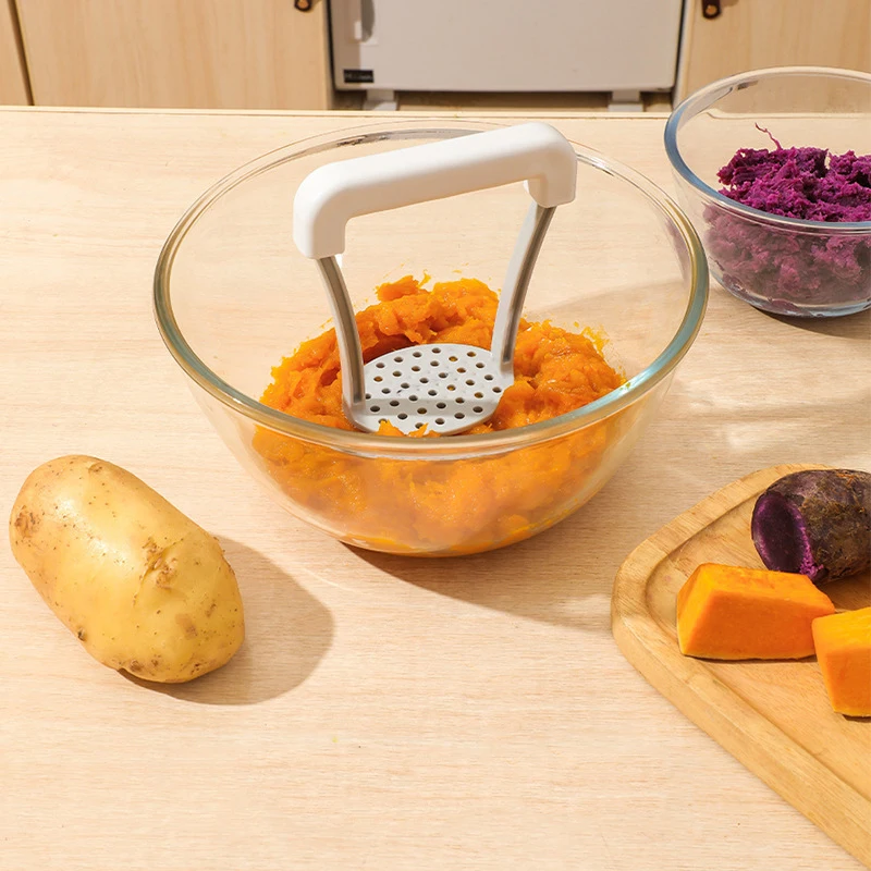 Kitchen Tools Manual Potato Masher Baby Food Potato Masher Stainless Steel Fruit Sweet Potato Masher