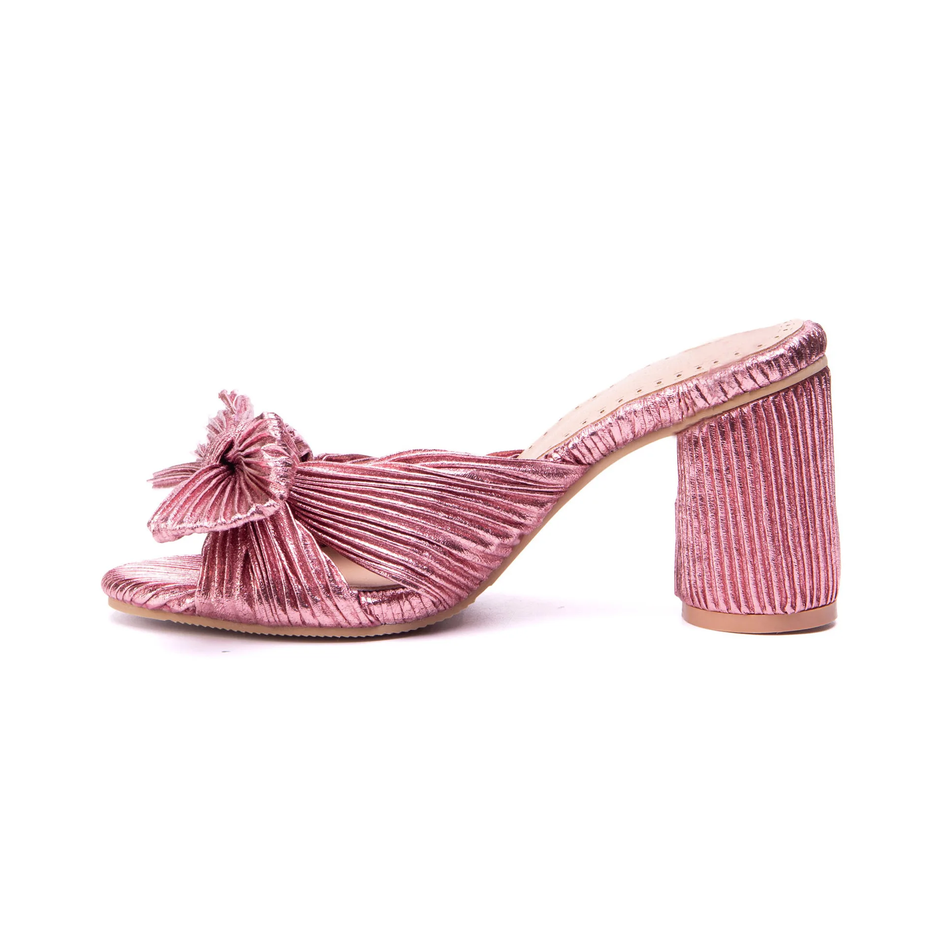 New Arrival Handmade Wholesale Ladies Chunky Heels Sandals Butterfly-knot Peep-toe Large Size 34-52 Evening Fashion Prom Shoes
