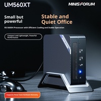 MINISFORUM UM560 XT: AMD Ryzen R5-5600H AI Mini PC, High-Performance Silent Office Desktop