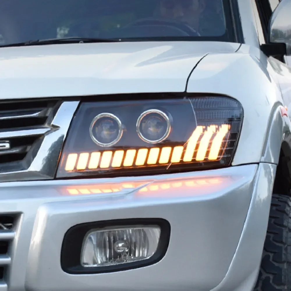 

Автомобильные фары для Pajero V73-V77, светодиодные фары DRL, светодиодный проектор, автомобильные аксессуары
