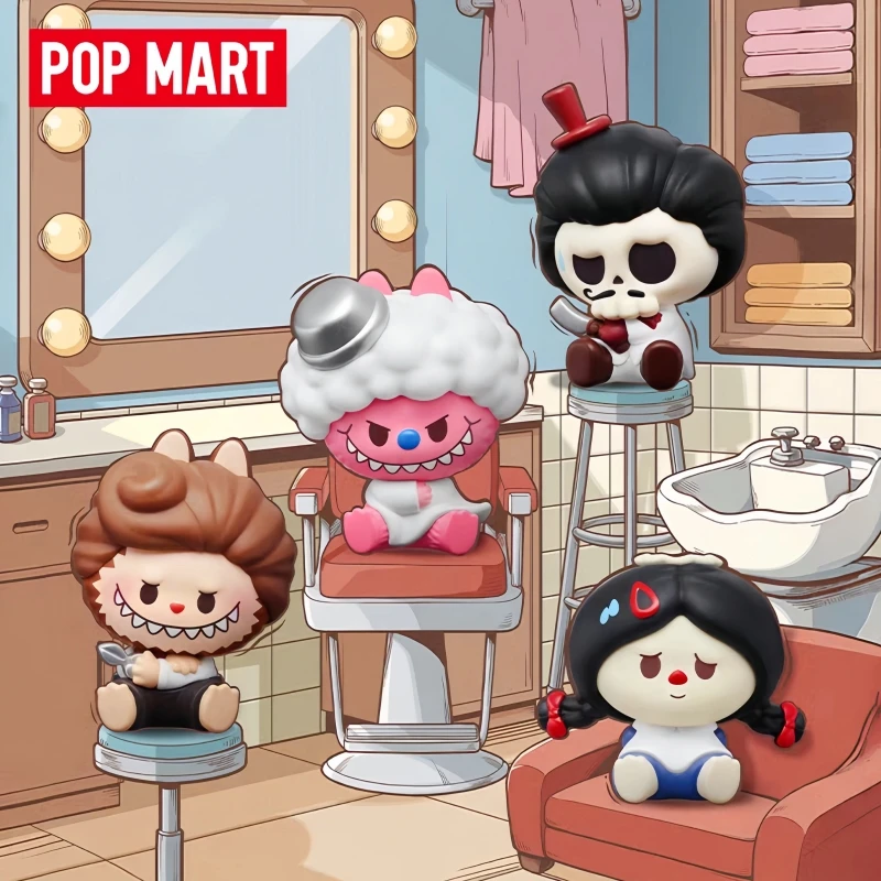 

Hot Selling Genuine Popmart Labubu The Monsters Retro Hair Salon Series Cute Blind Box Desktop Ornaments Collection Gift Toys