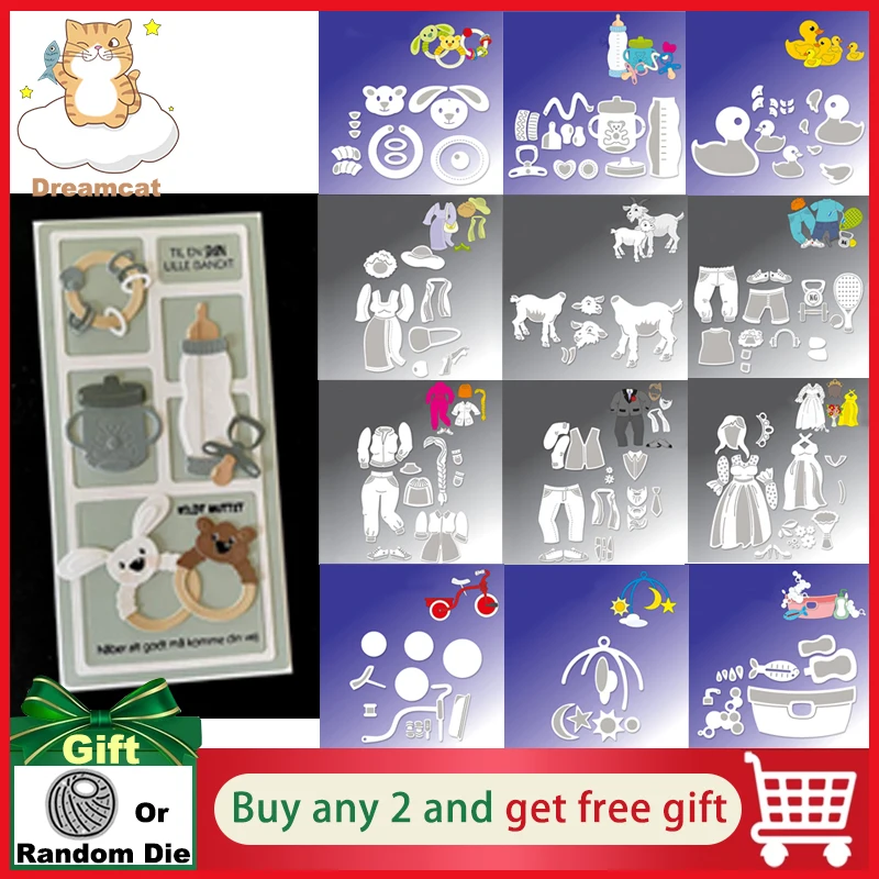 Clothing Craft Metal Cutting Dies Baby Stuff Cut Die Mold Decorations Scrapbook Paper Craft Knife Mould Blade Punch Stencils Die