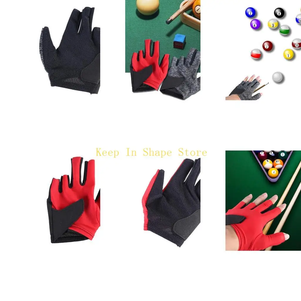 

U1JC Удобная бильярдная перчатка для левой руки для улучшения обращения с кием в игровых условиях Защита рук игрока
