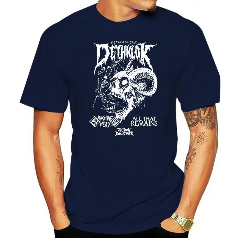 

Cheap T Shirt Design Short Men 100% Cotton Crew Neck Dethklok Tee 017028