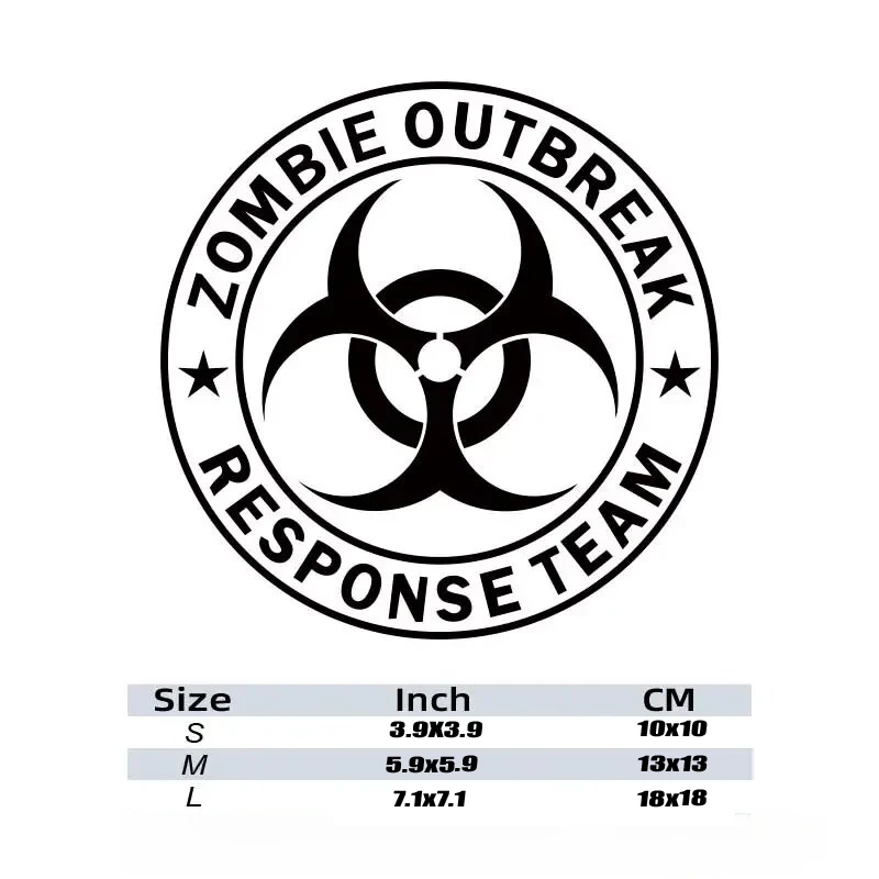 Zombie Outbreak Funny Novelty Car Window Bumper Vinyl Decal For Car Truck Motorcycle Self-adhesive Vinyl Sticker