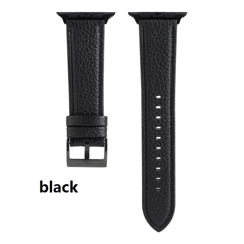 Texture Genuine Leather Watchband for Apple Watch Series 6/se/5/4/3/2/1 Fashion Design Wrist Band for iwatch  apple watch strap