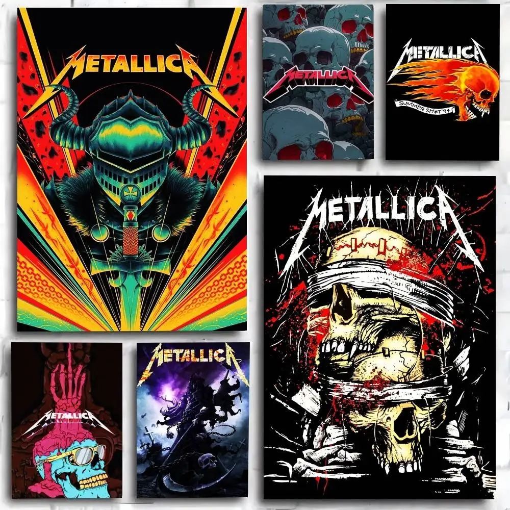 HOT Rock Band M-m-METALLICA Poster Kunstdruck Anime-Stil Heimdekoration Ideales Geschenk Perfekte Raumdekoration
