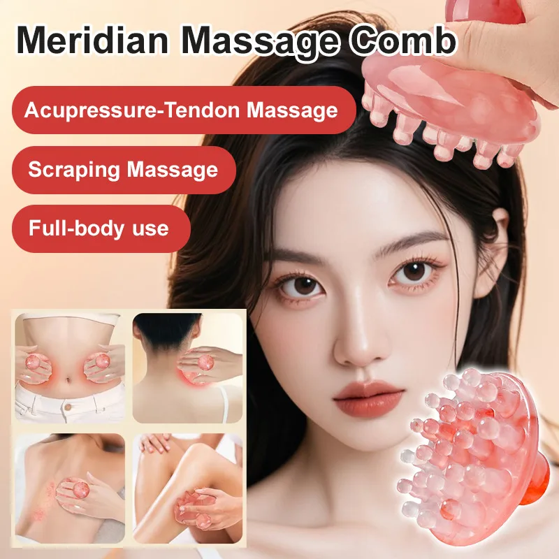 

Portable Full Body Meridian Massage Comb for Head Neck Back Waist Leg Acupoint Therapy Guasha Scraping Board Relaxation Tool