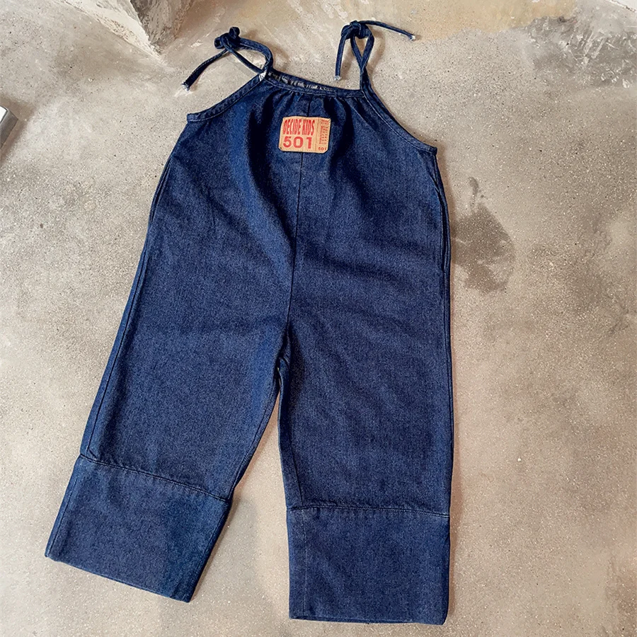 Mother and Son Matching Denim Overalls Mom Daughter Girl Clothes Funny Mummy and Me Same Suspender Jumpsuit Korea Children Jeans