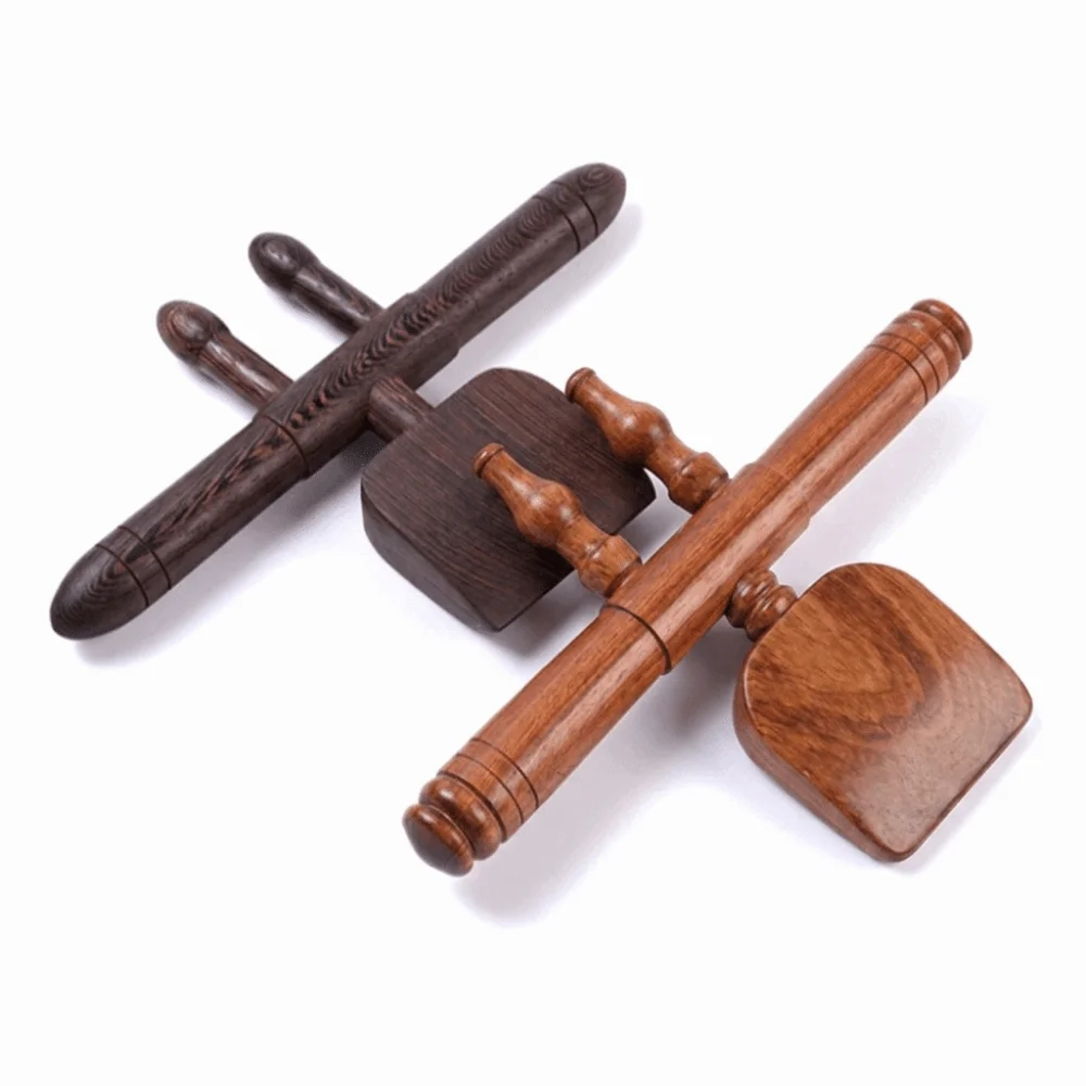 Hand-Held Solid Wood Gua Sha Scraper Muscle Relaxation durable Back Massager portable traditional Massage Tool Body Scraping