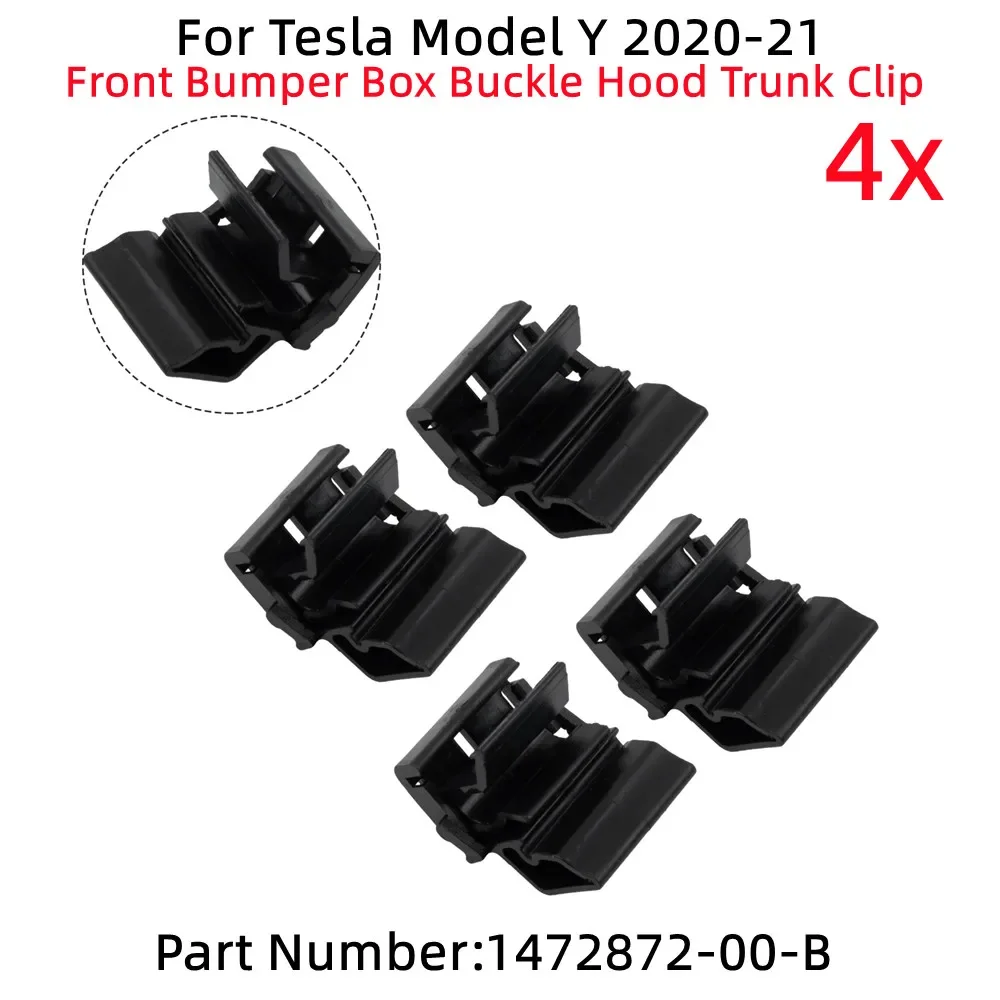 Réinitialisation de Coffre de Pare-Choc Avant pour Voiture, Accessoire pour Modèles Y 2020-2021, 1472872-HO B, 4/1 Pièces