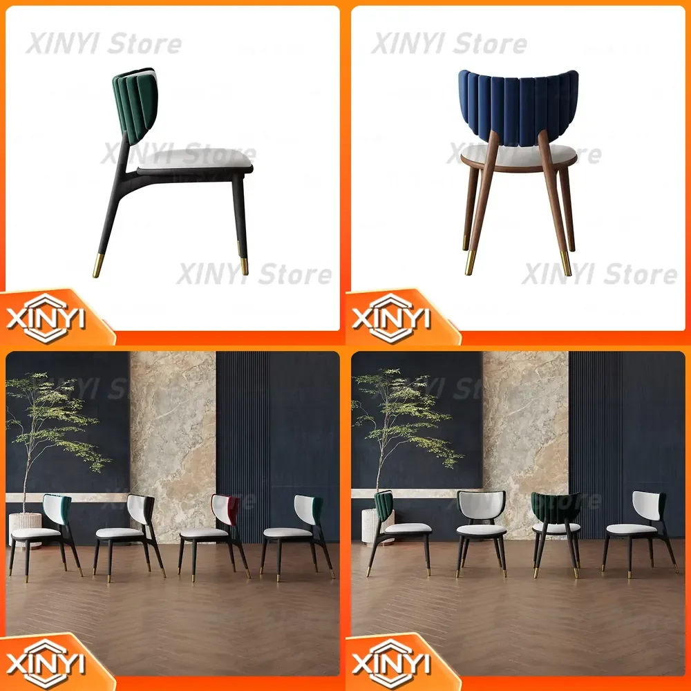High Back Dining Chairs for Coffee Shop Living Room Dressing Table Restaurant Home Office Modern Comfort Frame Seat Furniture