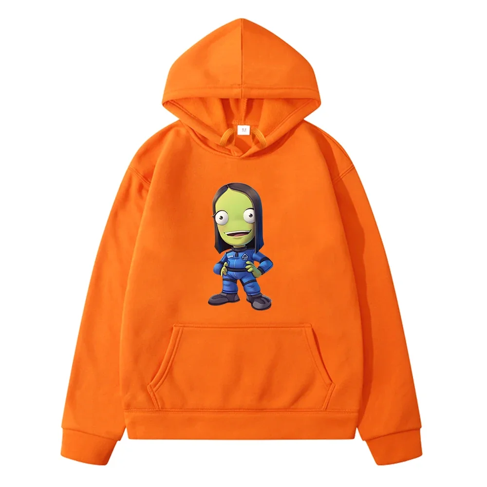 Kerbal Space Program Hoodie Long Sleeve Children Cartoon Sweatshirt Soft Fleece Boys and Girls Hooded Pullovers Kawaii Printing