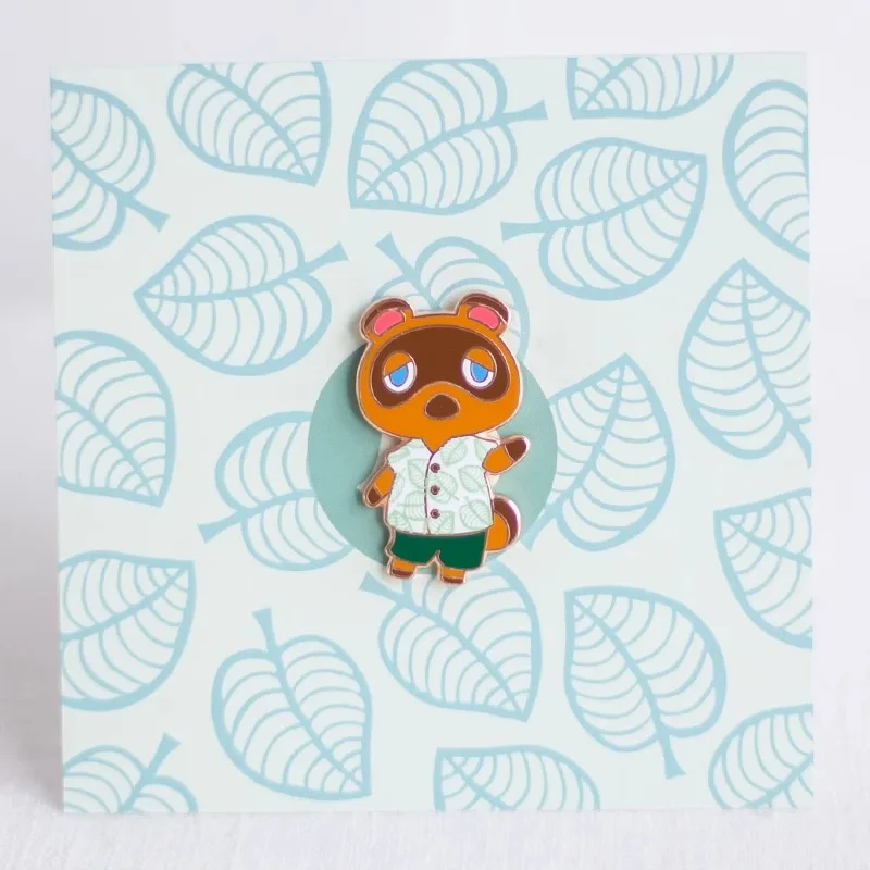 Reúna el Animal Crossing insignias de mercancía broches el tipo duro recoger ramas pareja figuritas de Xi Shihui como regalos
