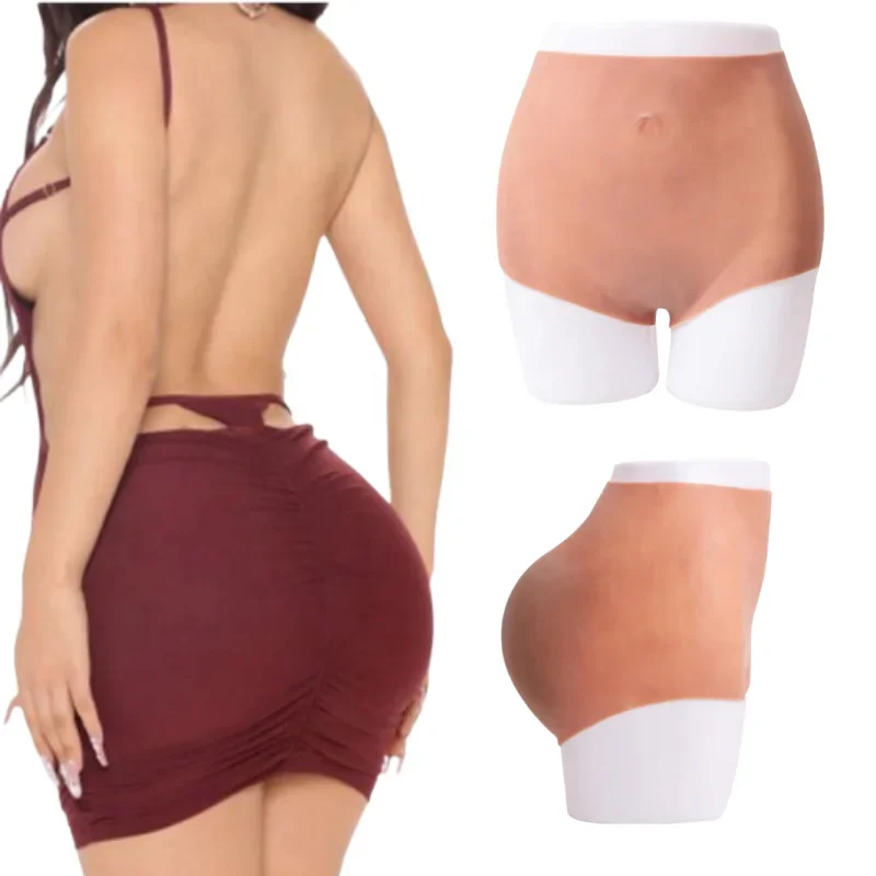 Plus Size Silicone Crossdressing Realistic Buttocks Briefs Silicone Butt Shaper Lifter Shapers Fake Buttocks Panties for Women