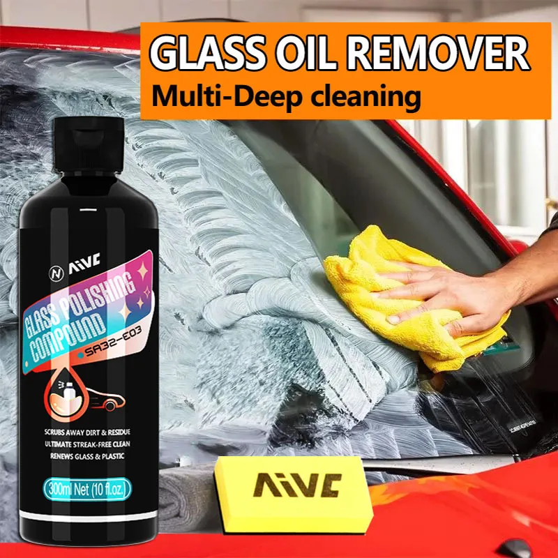 AIVC Car Glass Oil Film Cleaner Glass Oil Film Remover For Car Windshield Coating Agent Car Glass Polishing Car Detailing