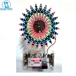 Automatically Rotating Colorful LED Lights Ferris Wheel Bluetooth-Compatible Speaker DIY Electronic Production Kit