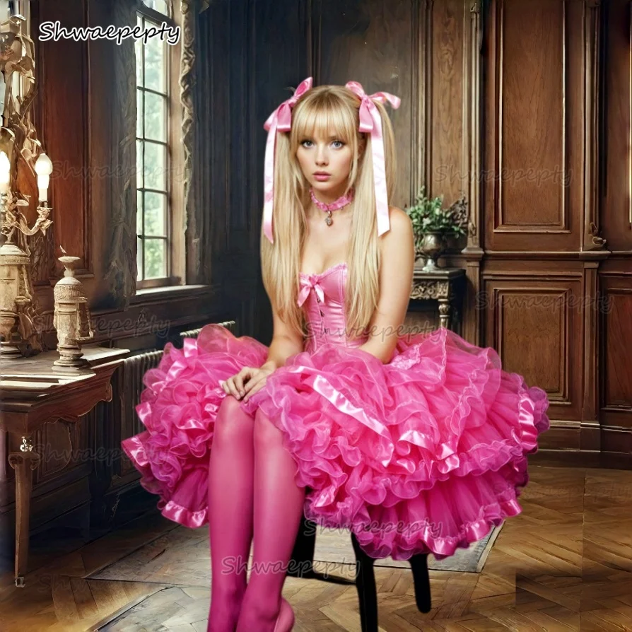 Hot Pink Ruffles Sh… - image