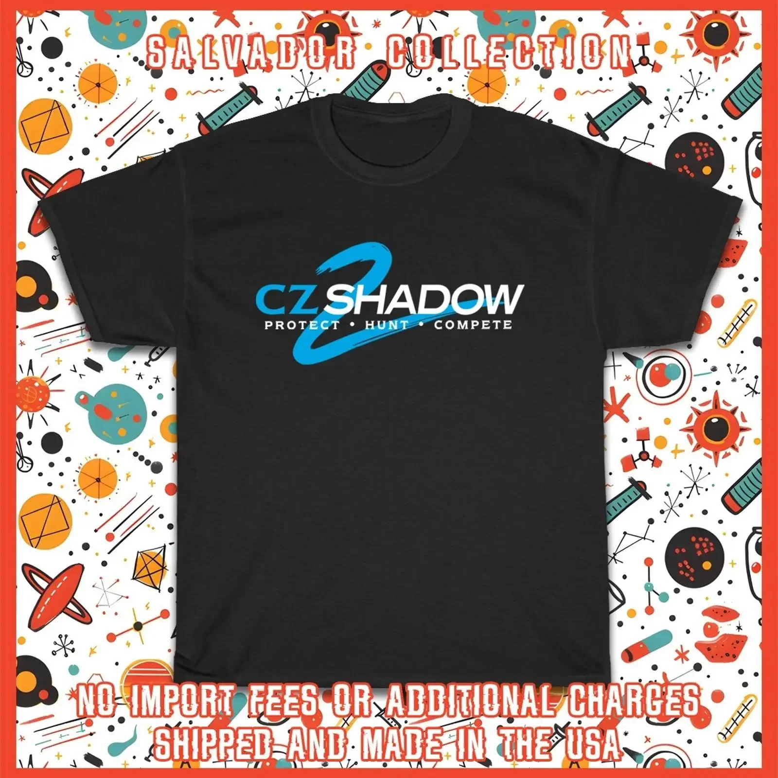 New T Shirt CZ Shadow 2 USA Logo Men's American Image 1 of 4 vintage Washed Stretched graphic Soft Slightly Breathable Casual