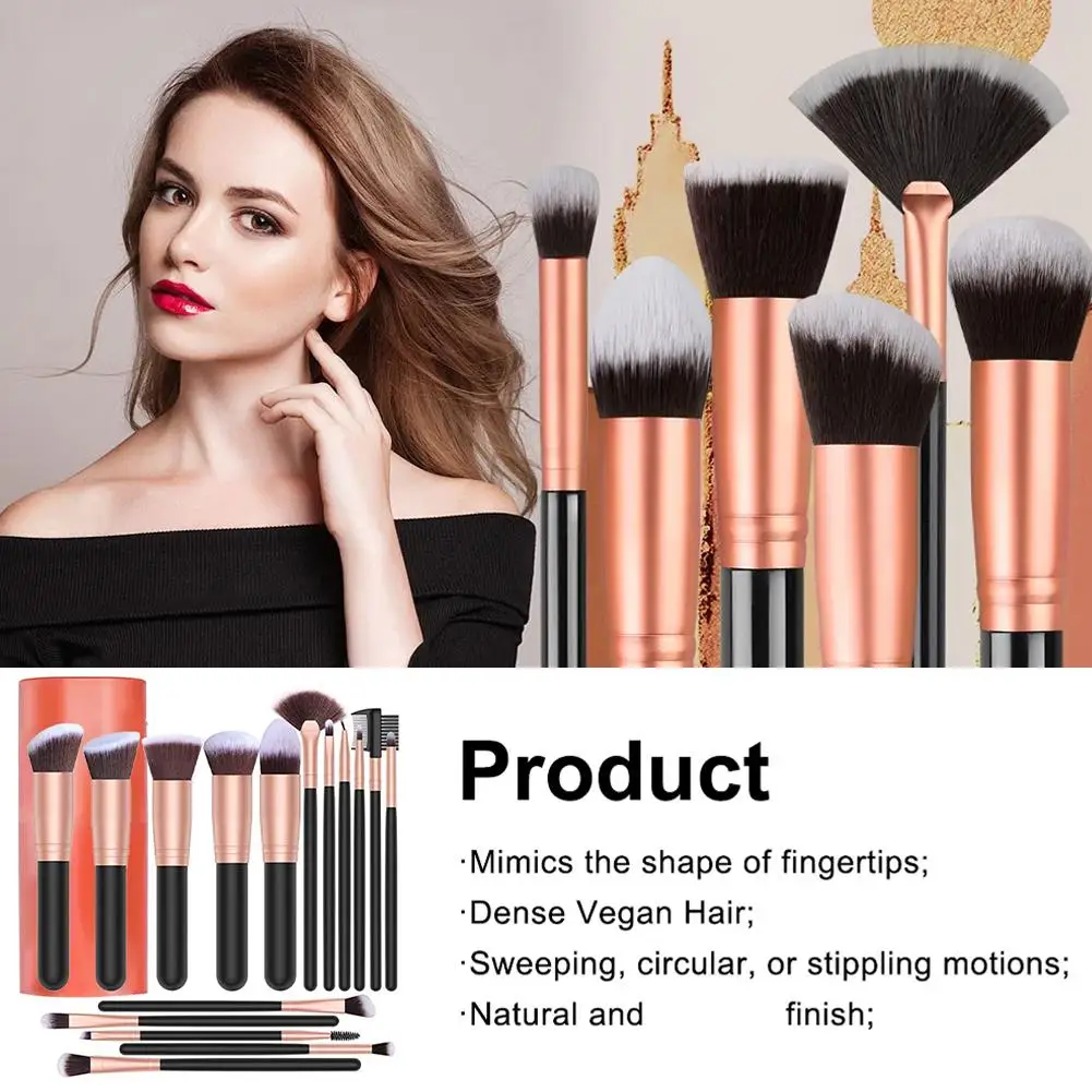 Makeup Brush Set Professional Natural Hair Brushes Makeup Set Travel Make Up Brushes Set With Case 16 Wood Handle Makeup Brushes