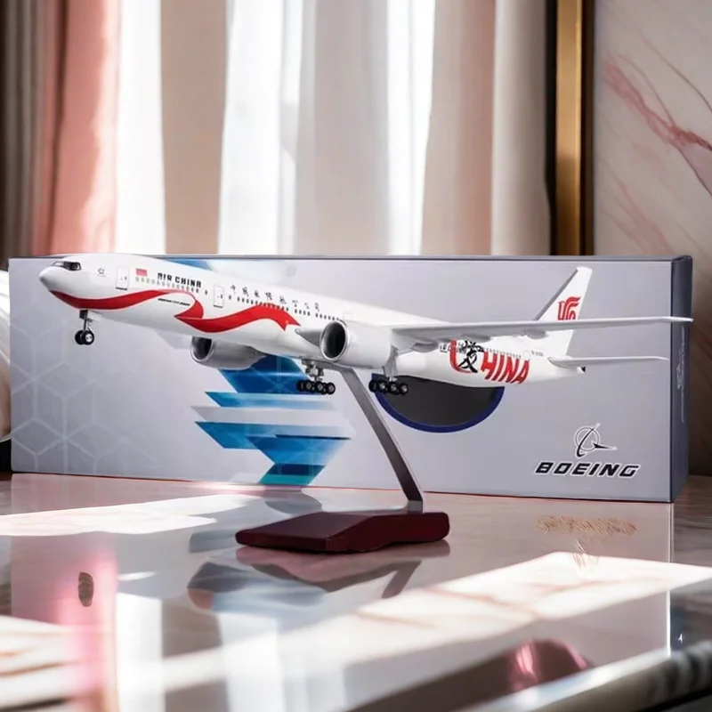 

New 47CM 1/157 Airplane 777 B777 Dreamliner Aircraft Air China Airlines Model W Light & Wheel Diecast Plastic Resin Plane Decor