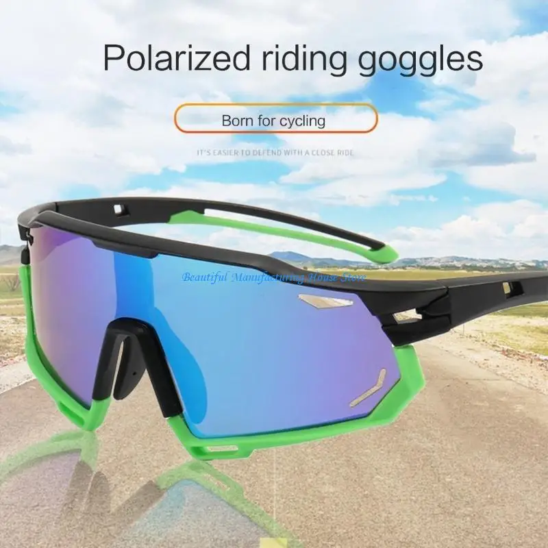 نظارات شمسية مستقطبة E56A لركوب الدراجات، نظارات شمسية UV400 فوتوكروميك، نظارات رياضية