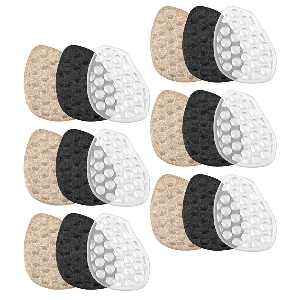 

9 Pairs Massage Forefoot Pad Cushions Shoes Flannel Heel Grips Liner Inserts Breathable Pads