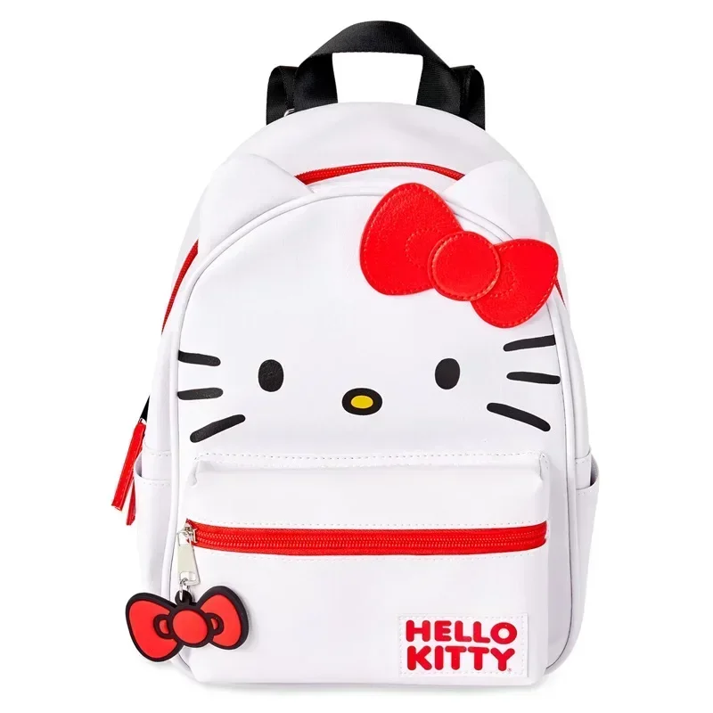 

Hello Kitty Cartoon Anime Figure Backpack Kuromi Student Schoolbag Girl Cinnamon My Melody Cute PU Leather Big Capacity Knapsack