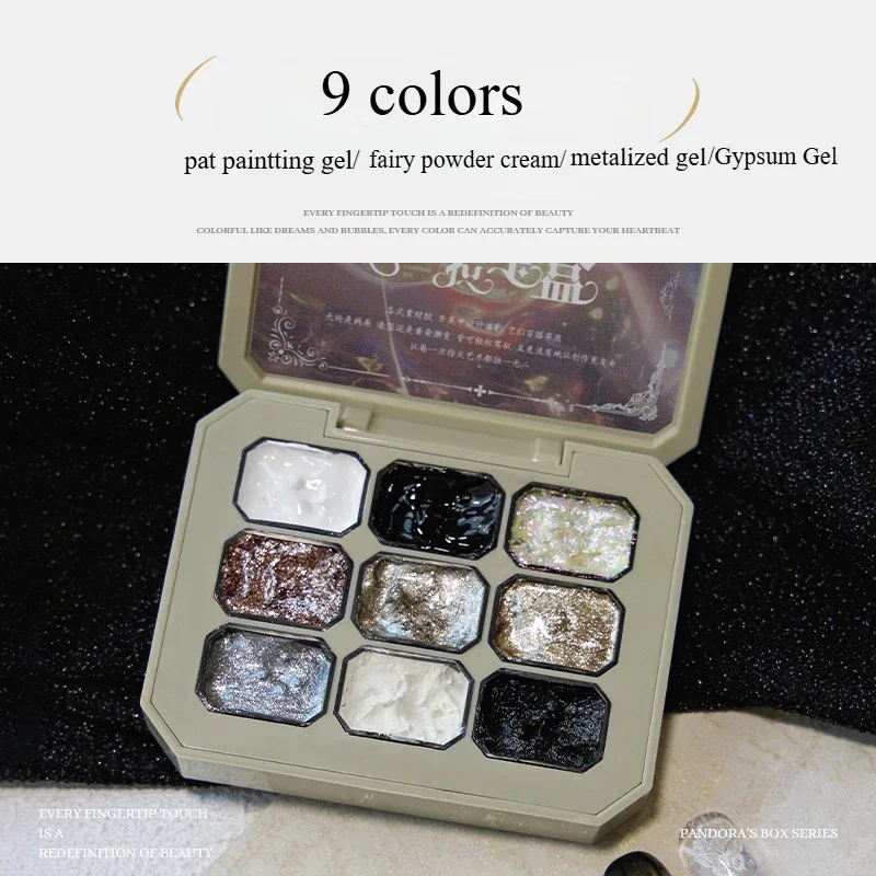 Multi Nail  Materials Pat Paint Gel Fairy Powder Cream 3D Effect Sand Texture Gel Polish UV Nail Art Gel Polish Gypsum Varnish