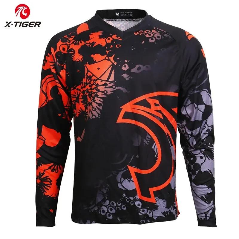 X-Tiger Motocross Racing Sports Wear Cycling Jerseys 100% Polyester Cycling Quick-Dry Long and Short Sleeve Bike Breathable