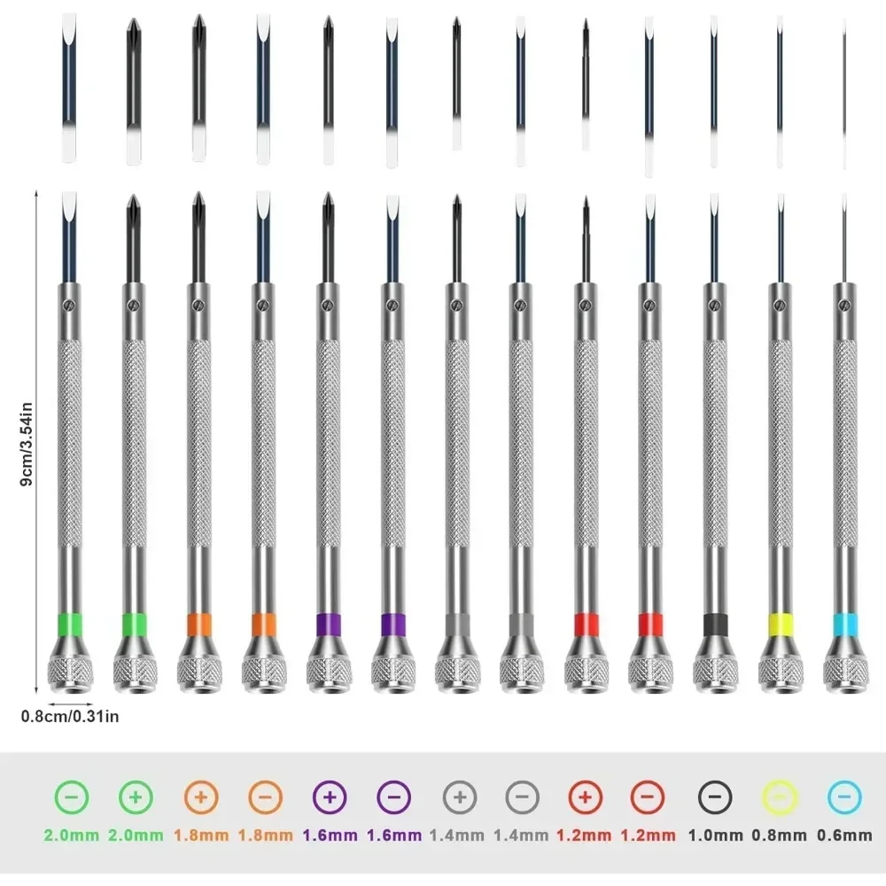 Neues 13-teiliges Uhren-Schraubendreher-Set, Uhrmacher-Schraubendreher für Uhren und Schmuckreparatur, Präzisions-Schraubendreher-Set für Brillen und Uhren