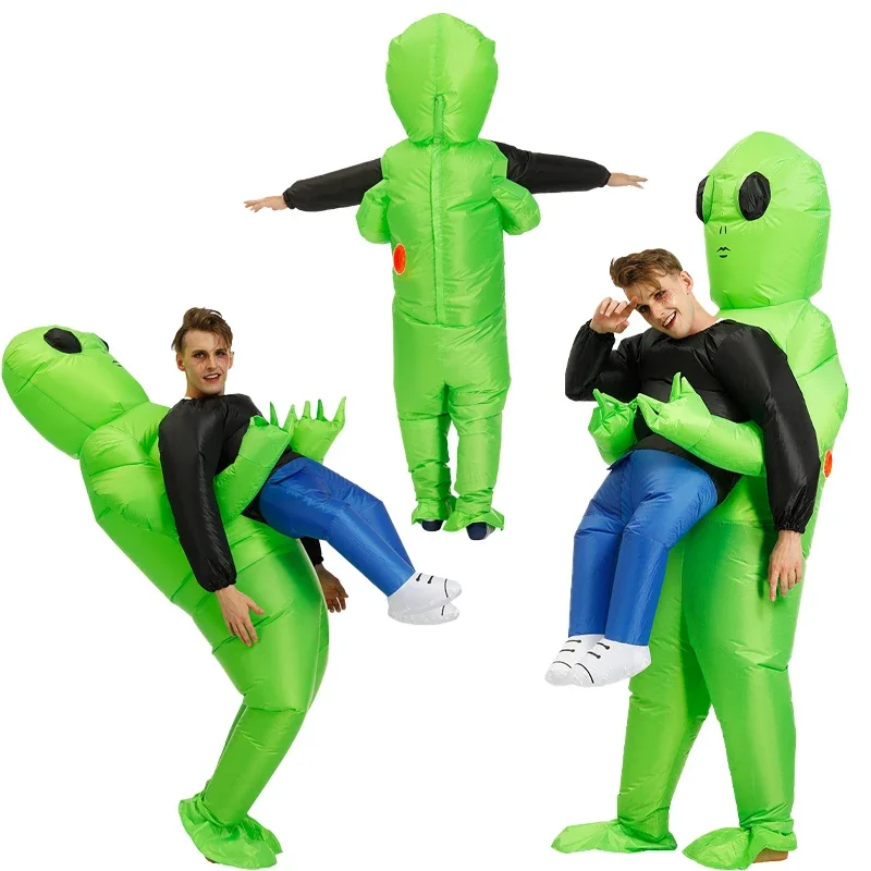 

Dinosaur Inflatable Cosplay Adult Kids ET Alien Anime Suits Unisex Dino Mascot Carnival Party Halloween Costume For Man Woman