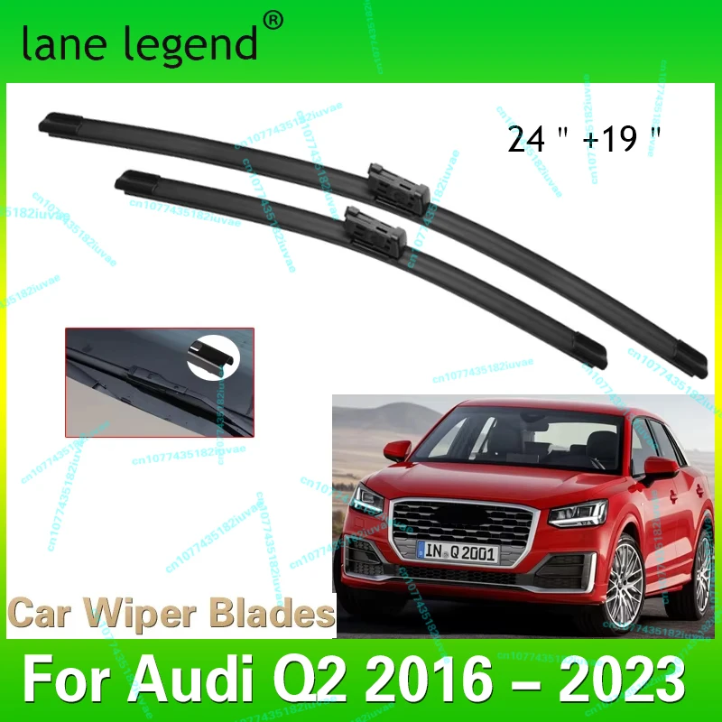 Lane Legend Wiper RHD & LHD Front Wiper Blades For Audi Q2 2016 - 2023 Windshield Windscreen Window Cutter Accessories 24