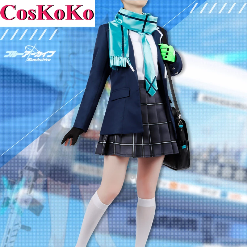 CosKoKo [Customized] Abydos Cosplay Costume Game Blue Archive Lovely Daily Wear School Uniform Unisex Party Role Play Clothing