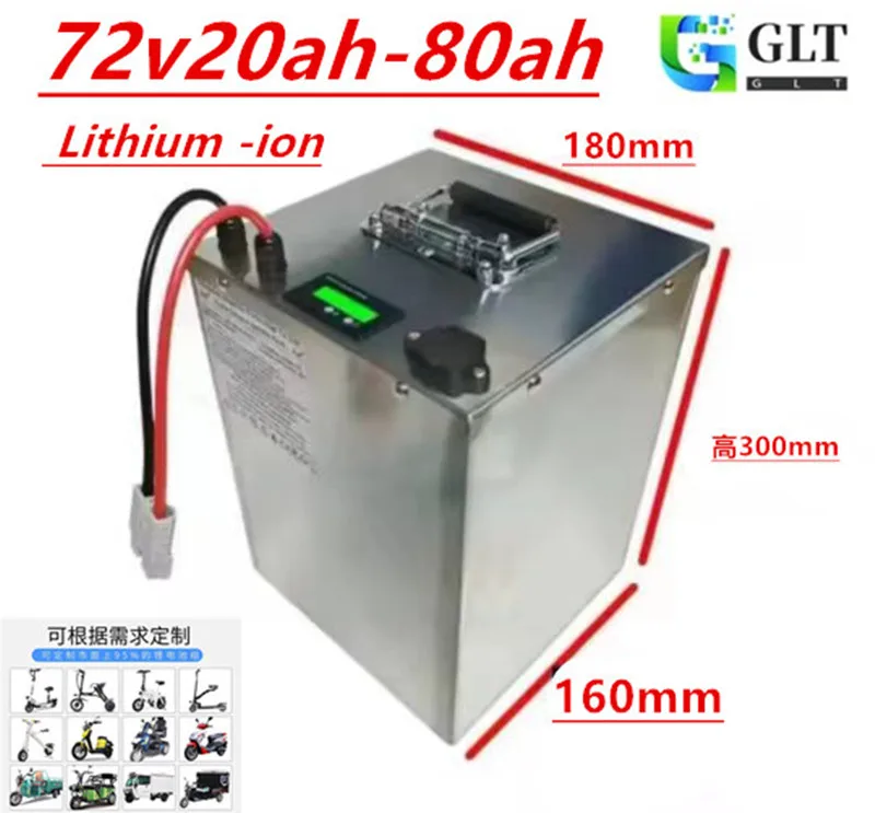 

72V Lithium Ion Li-ion Battery with Bluetooth BMS 1000W-6000W Various Capacities 35Ah-120Ah for Electric Vehicles And Power Tool