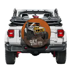 Tire Cover - Custom Spare Tire Cover for Jeep Wrangler 2018 to 2021 Jeep Liberty Bronco RV - with Backup Camera Hole 32