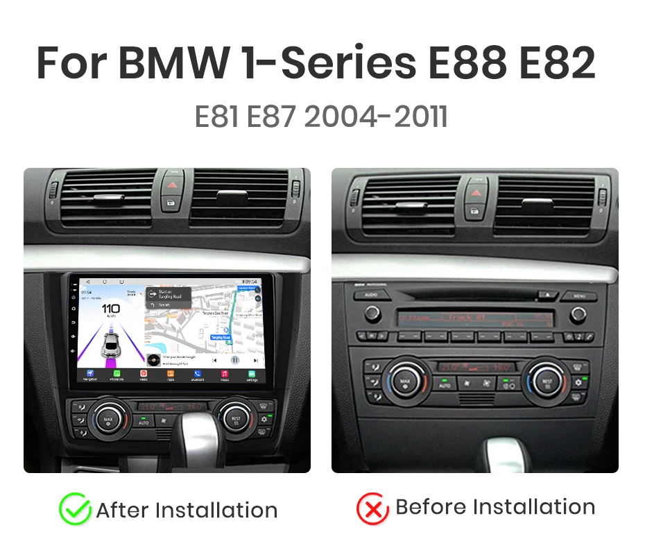 Junsun Qualcomm 8-Core 360 ° Panoramakamera CarPlay Android Auto Autoradio für BMW 1er 1er E87 E81 E82 E88 2004-2011 – Detail 7