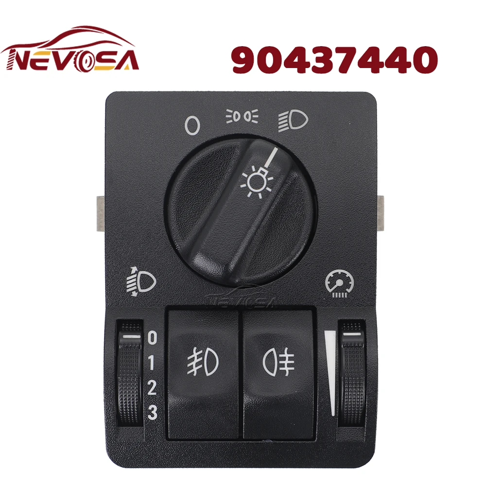 For Opel Astra G 1999 Vectra B 1995 Zafira A 1999 Headlight Fog Light Lamp Control Switch Dimmer Adjustment 90437440